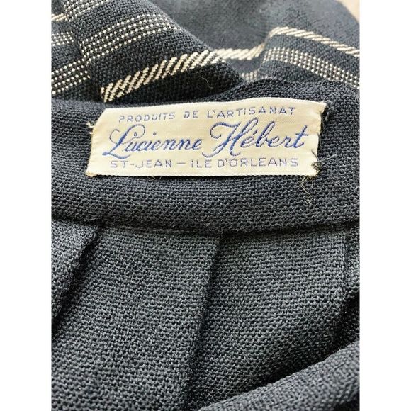 1980s Lucienne Hébert Pleated Wool Maxi Skirt - Picture 6 of 6